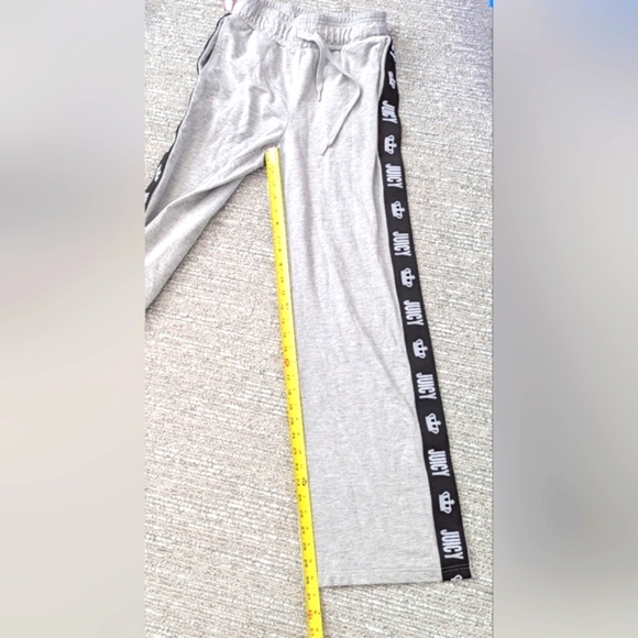 Juicy Couture Women's (Size Small) Light Gray Track Pants with Black Logo Trim - Picture 6 of 13